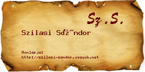 Szilasi Sándor névjegykártya